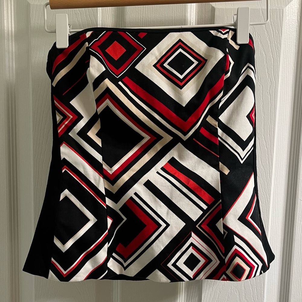 Excellent Condition WHBM Geometric Print Corset